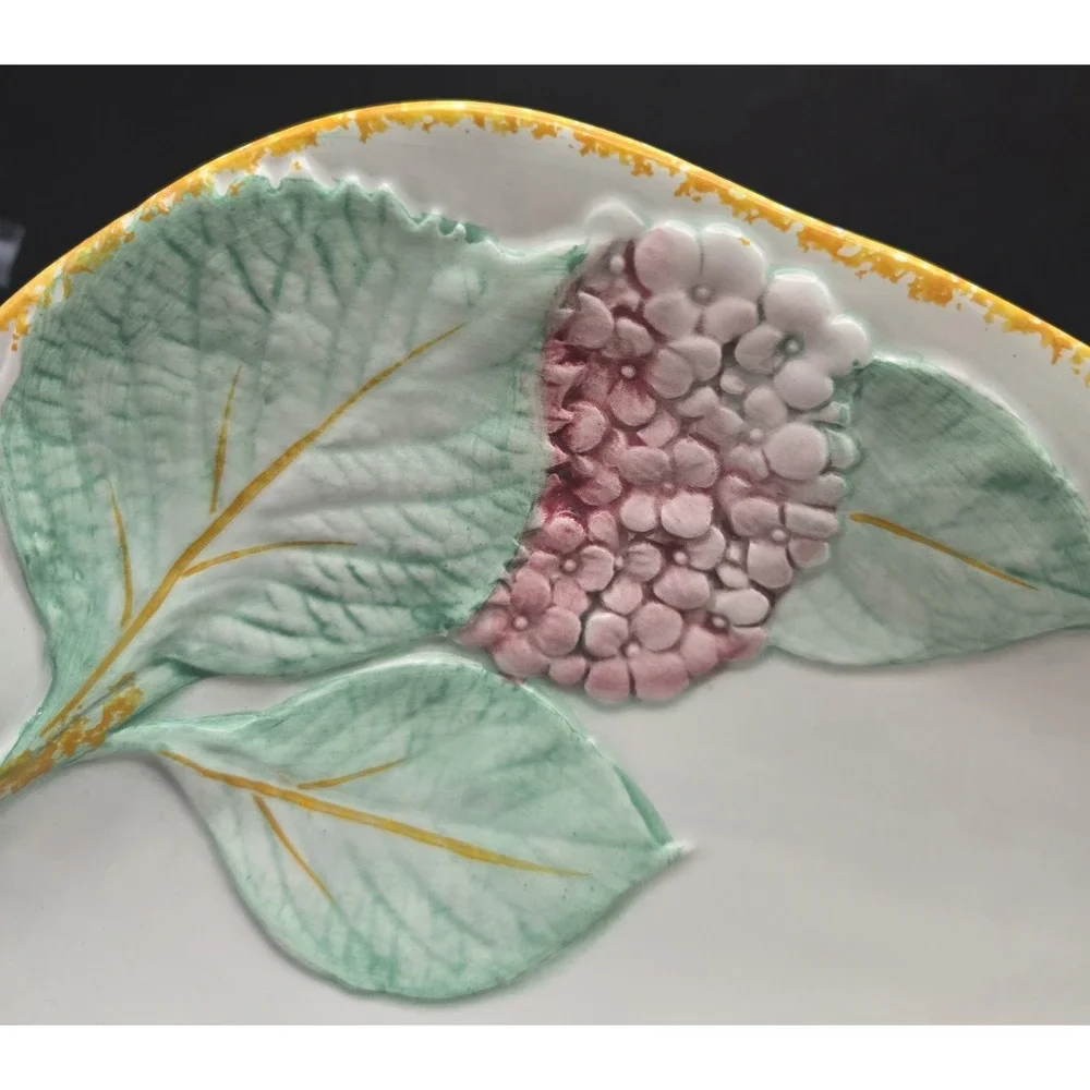VTG Italian Dish Hand-painted Ceramic Made In Italy Carltonware raised‎ Design